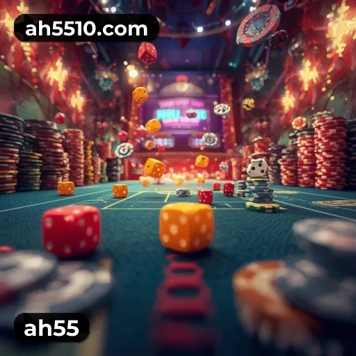 App ah55 para iOS e Android — interface mobile, login biométrico e PIX integrado